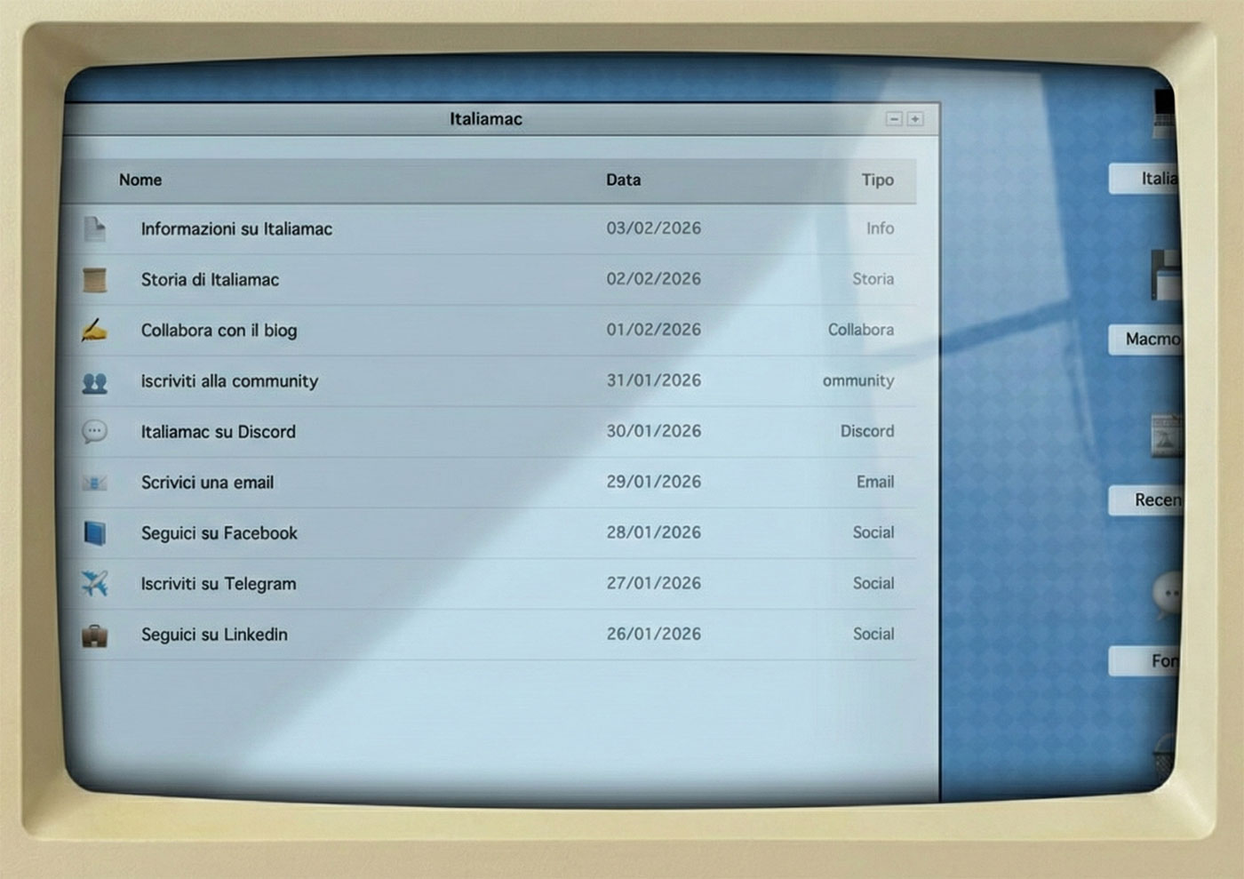 Vintage desktop experience